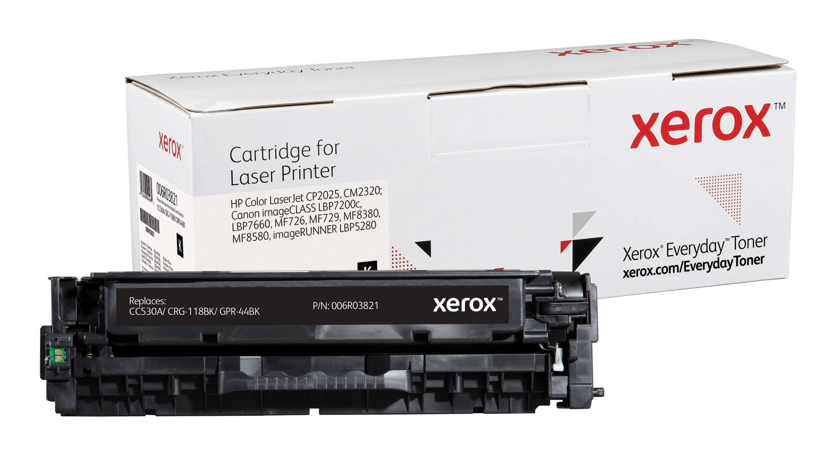 Xerox Everyday-Toner Schwarz für HP CC530A/CRG-118BK/GPR-44BK, wiederaufbereitet