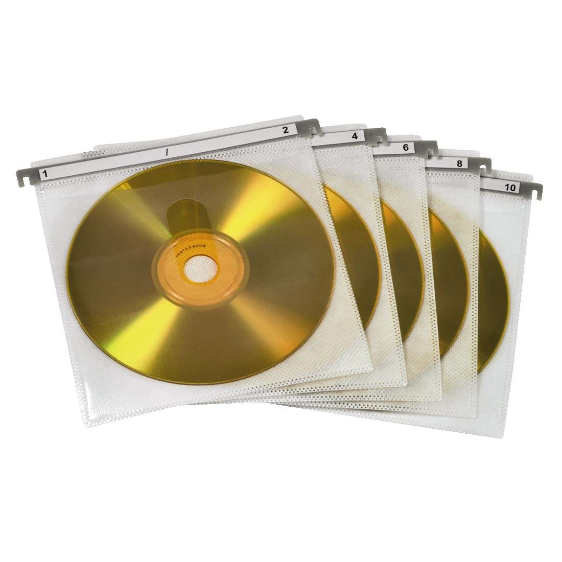 CD/DVD Doppel-Schutzhüllen, 50er-Pack, Weiß