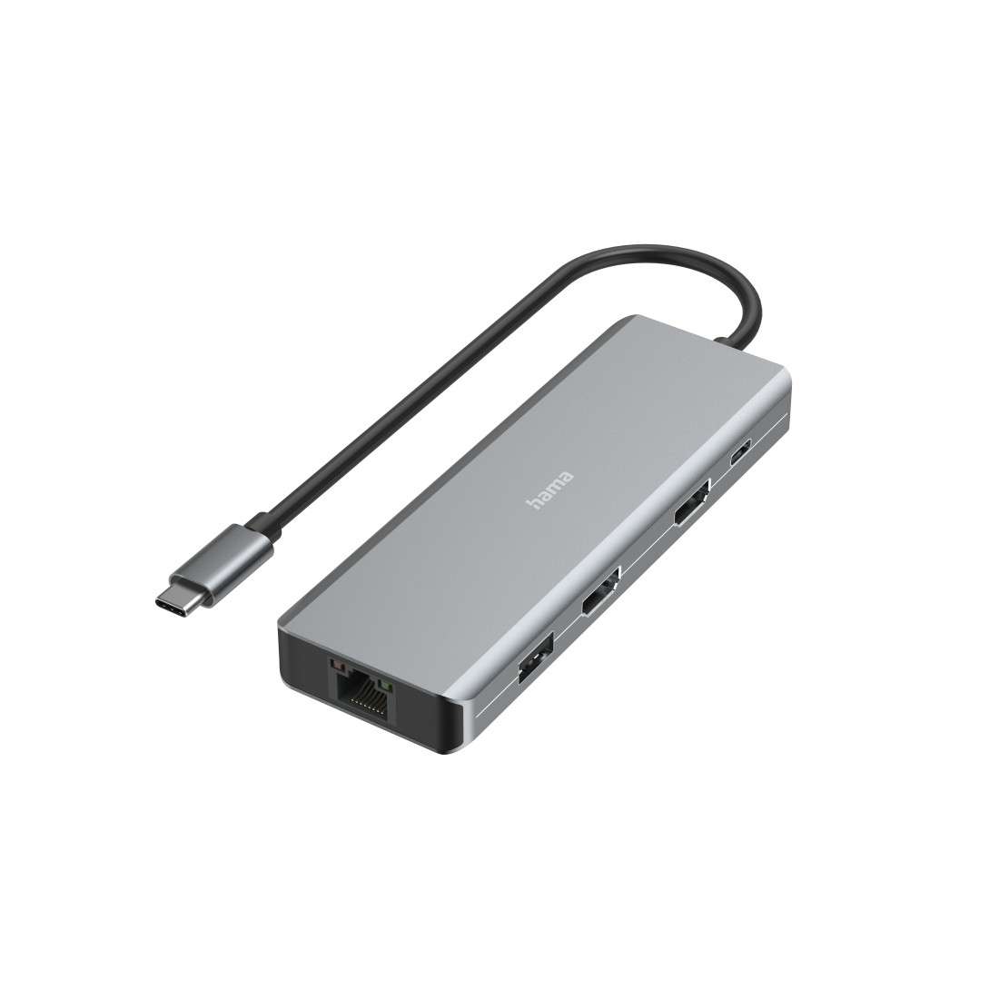 HAMA USB-C-Hub, Multiport, 9 Ports, 4x USB-A, 2x USB-C, 2x HDMI, LAN/Ethernet