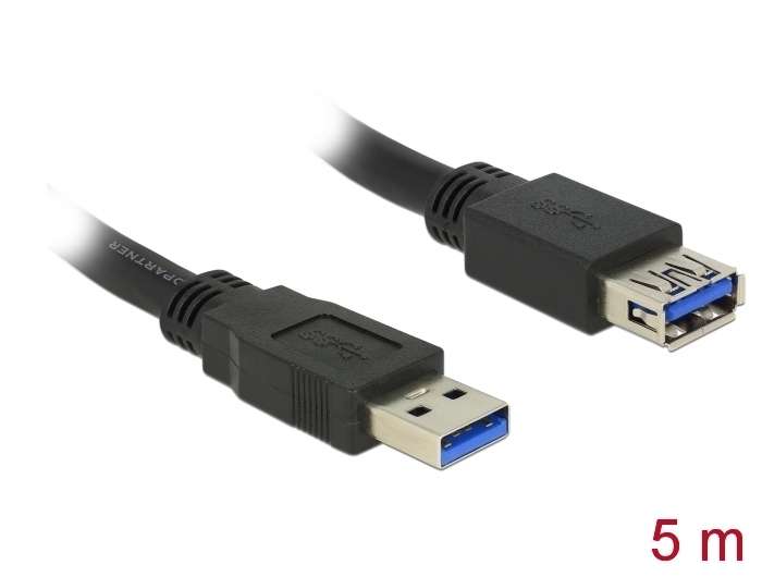 Delock Verlängerungskabel USB 3.0 Typ-A Stecker > USB 3.0 Typ-A Buchse 5,0 m
