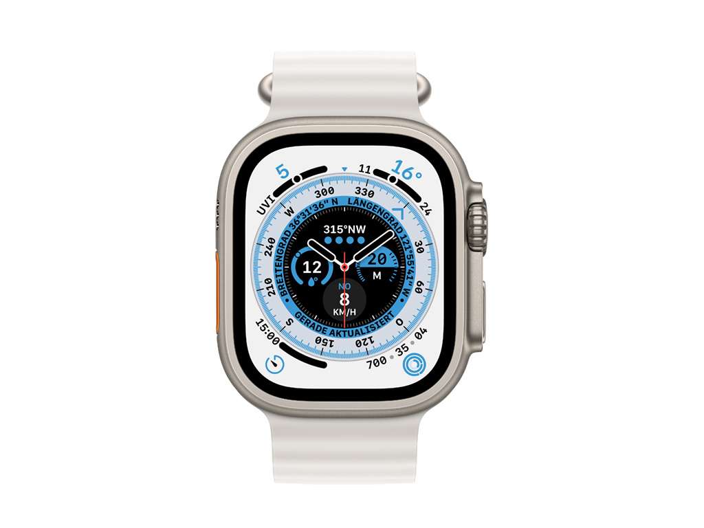 Apple Watch Ultra Titanium 49mm Cellular Weiß Ocean Band