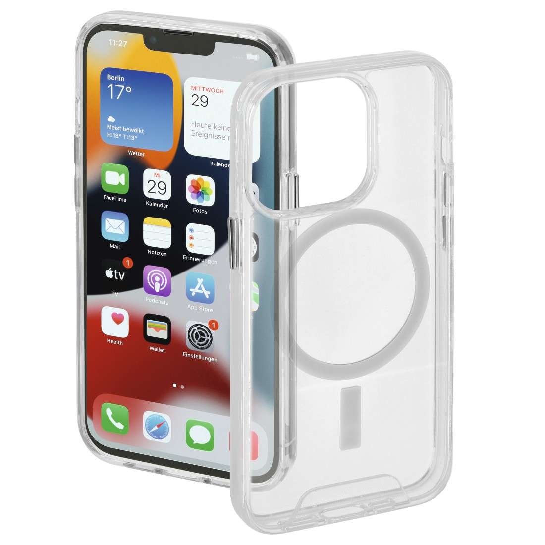 HAMA Cover MagCase Safety für Apple iPhone 13 Pro, Transparent