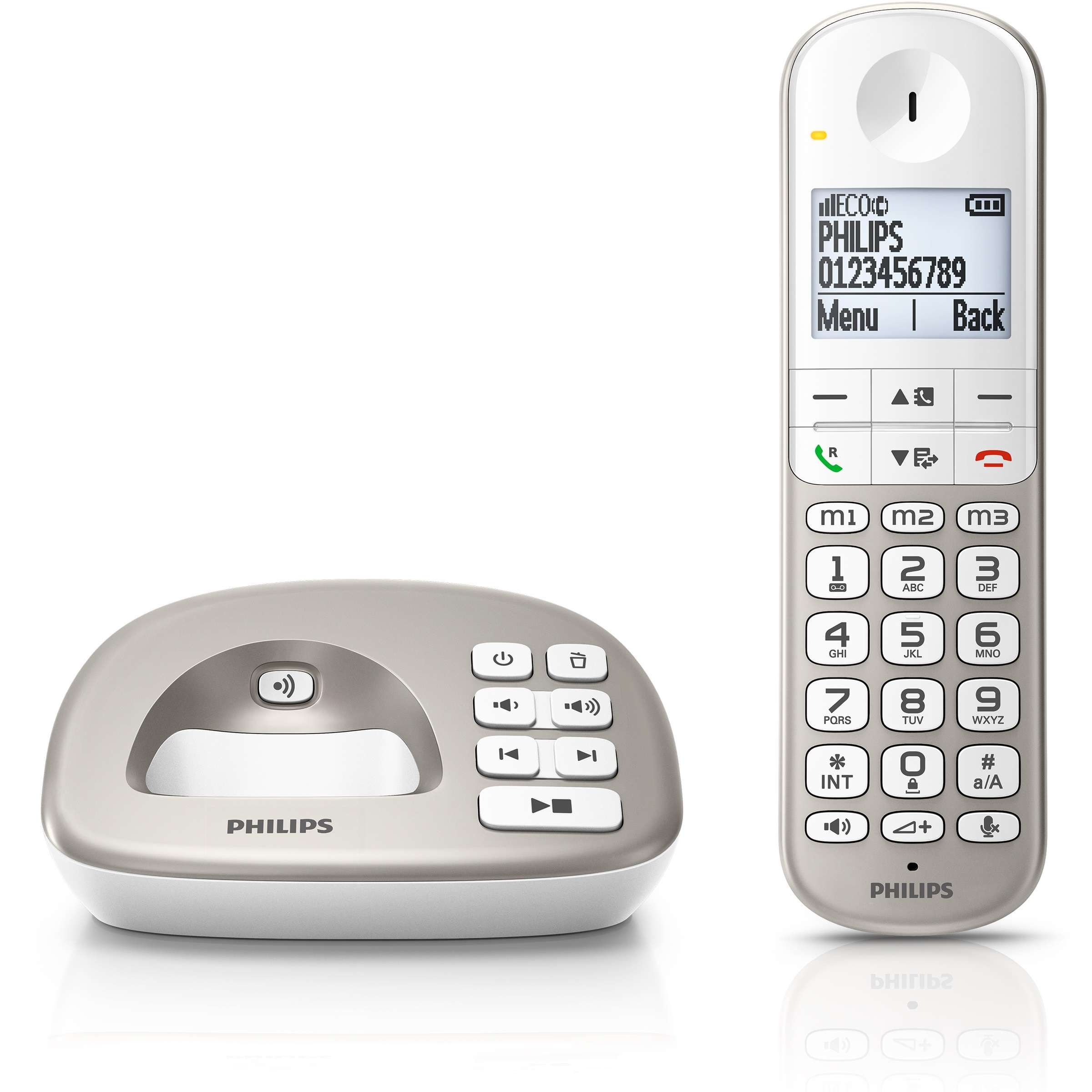 Philips Schnurlos Telefon XL4951S/38, Single, 1.8" - silber/weiß