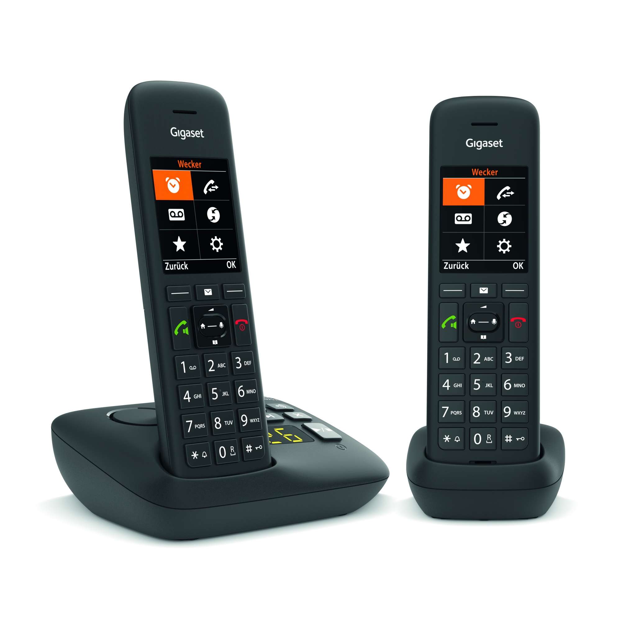Gigaset C575A Duo Schnurlostelefon mit Anrufbeantworter - schwarz