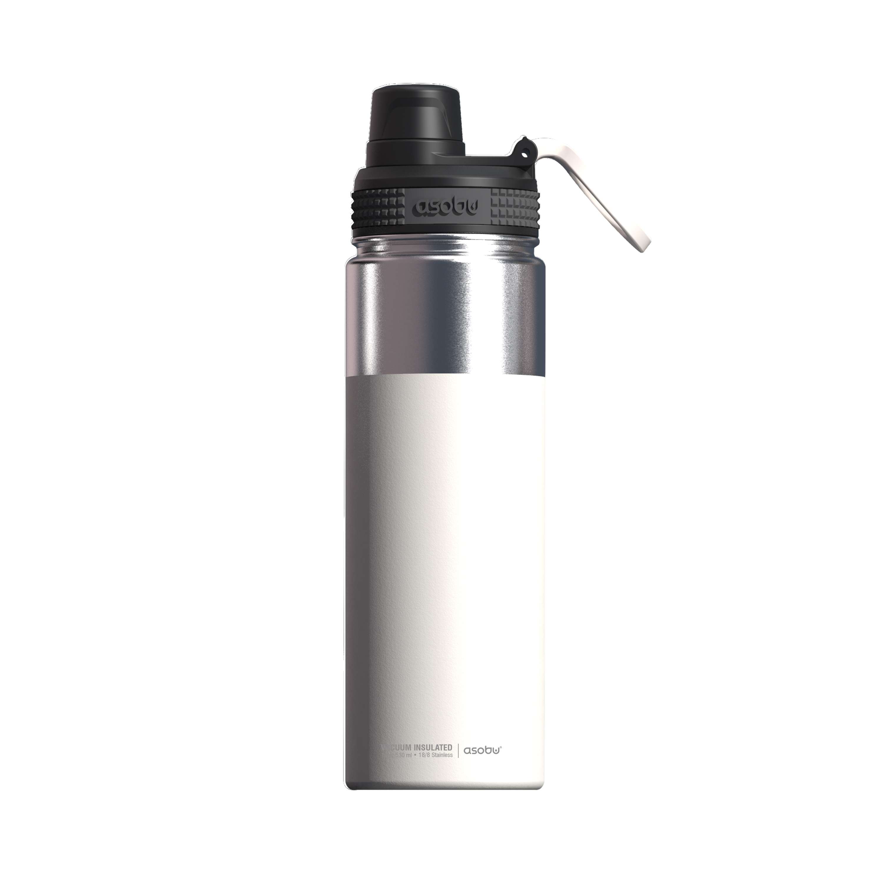 Asobu Isolierte Edelstahl Outdoorflasche Alpine Flask 530 ml weiß