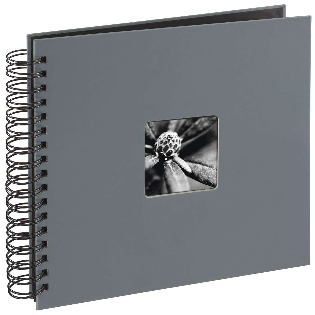 Spiral-Album Fine Art, 28x24 cm, 50 schwarze Seiten, Grau
