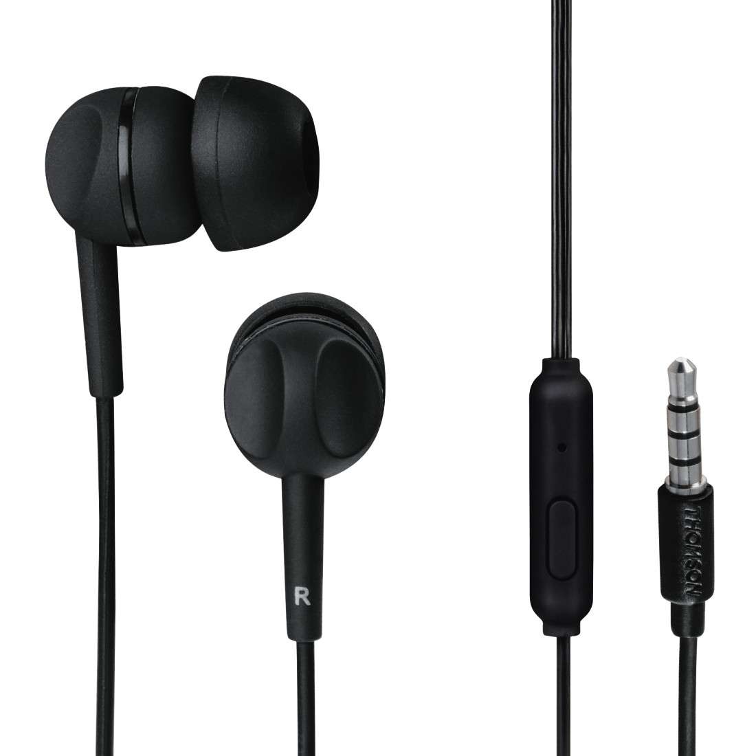 THOMSON (LIZENZMARKE) EAR3005BK Kopfhörer, In-Ear, Mikrofon, Schwarz