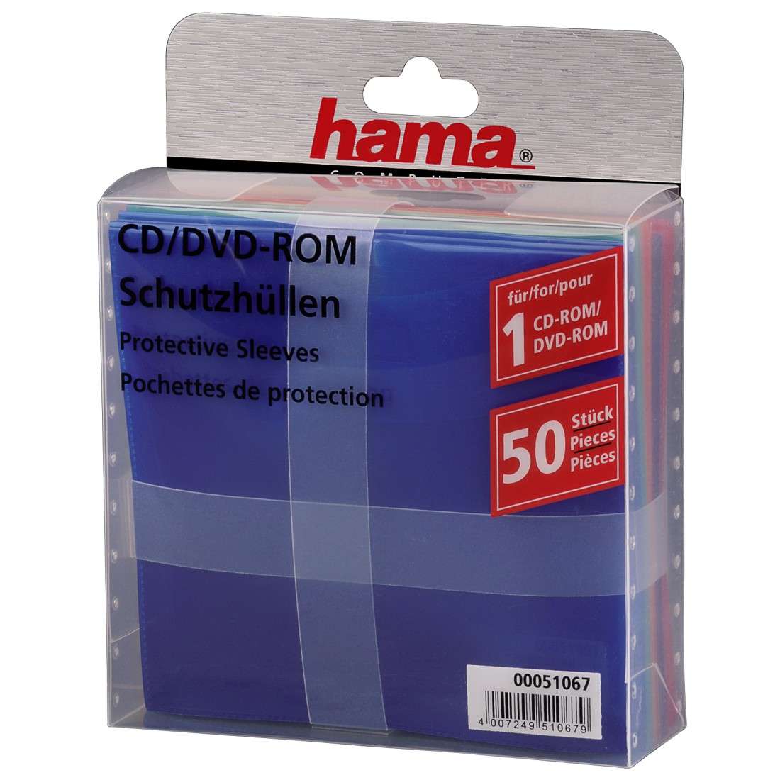 HAMA CD-/DVD-Schutzhüllen 50, Farbig