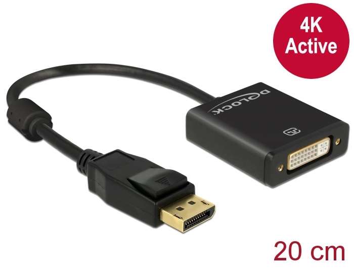 Delock Adapterkabel DisplayPort 1.2 Stecker >DVI 24+5 Buchse