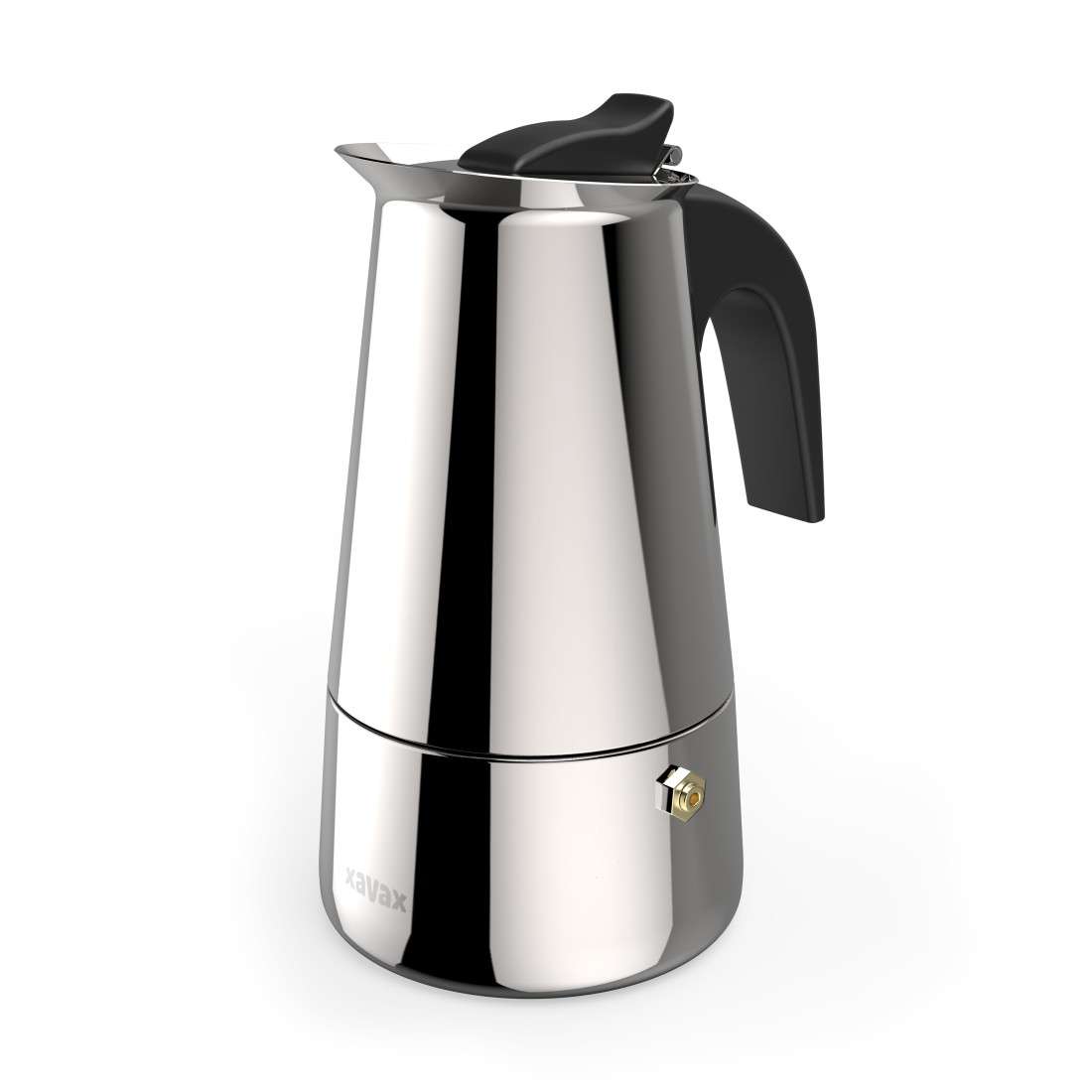 XAVAX Espressokocher aus Edelstahl für 4 Tassen, Herdkanne, u.a. Induktion, 200ml